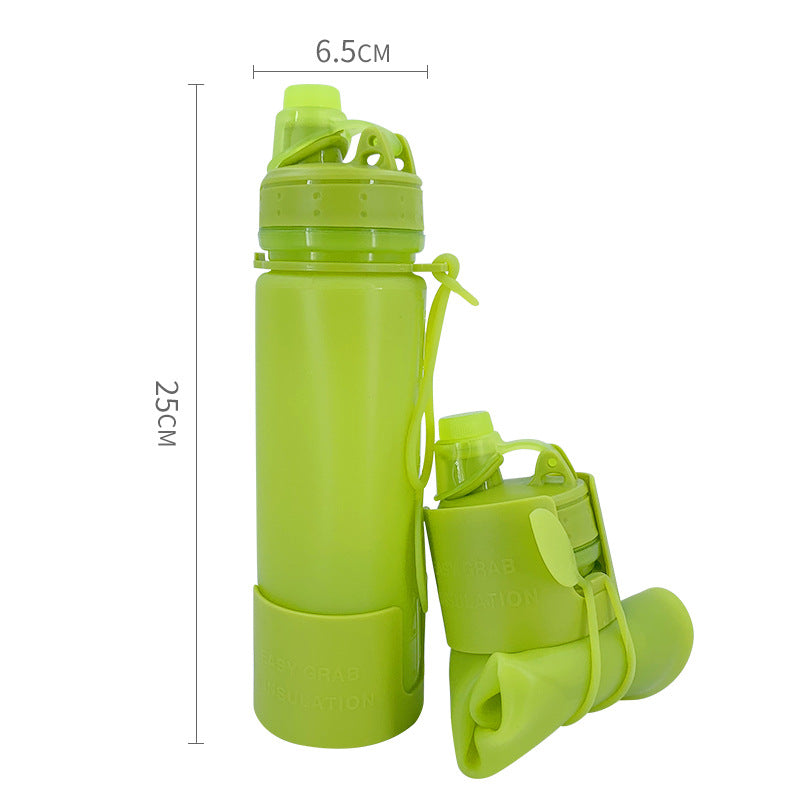 Damen zusammenfaltbare Silikon-Trinkflasche mit sicherem Verschluss Brehn