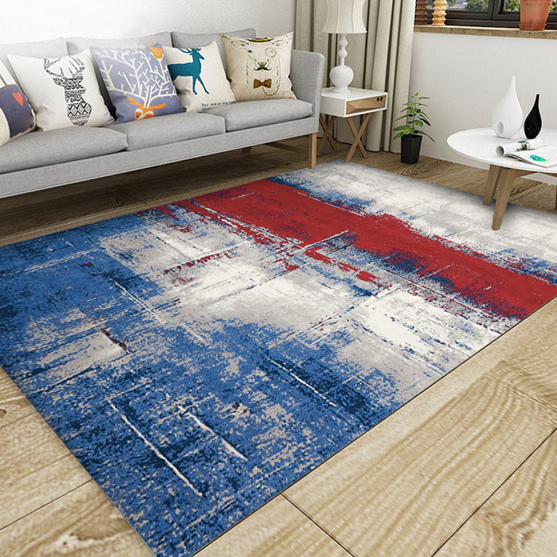 Industrieller Stil Wohnzimmer Teppich Bunt Expressionismus Teppich Synthetisch Rutschfest Tierfreundlich Maschinenwaschbarer Teppich