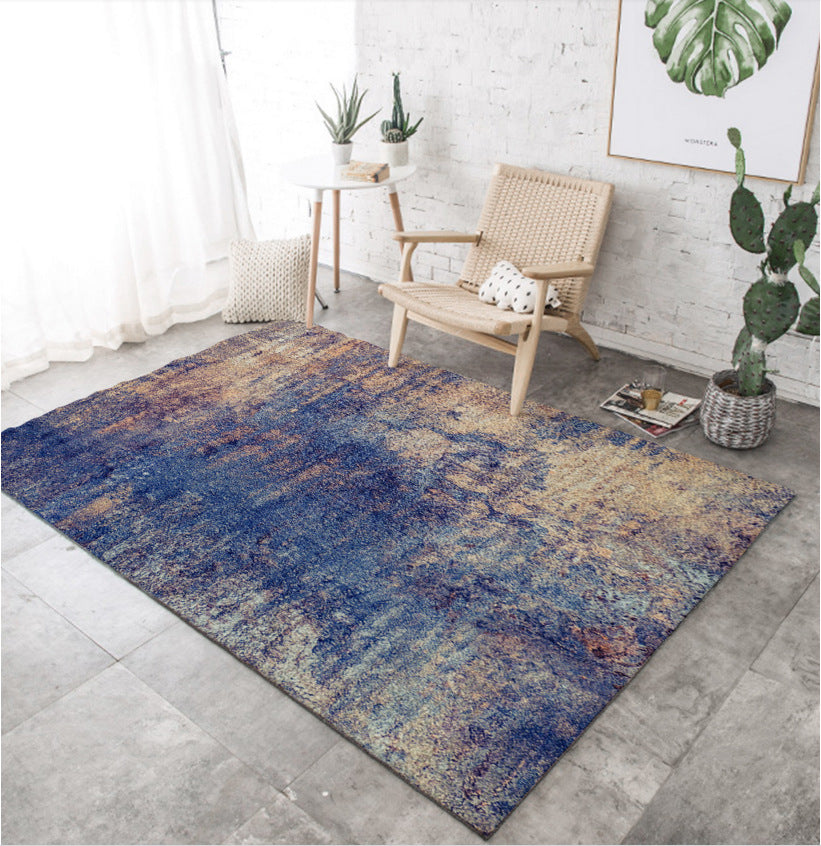 Industrieller Stil Wohnzimmer Teppich Bunt Expressionismus Teppich Synthetisch Rutschfest Tierfreundlich Maschinenwaschbarer Teppich