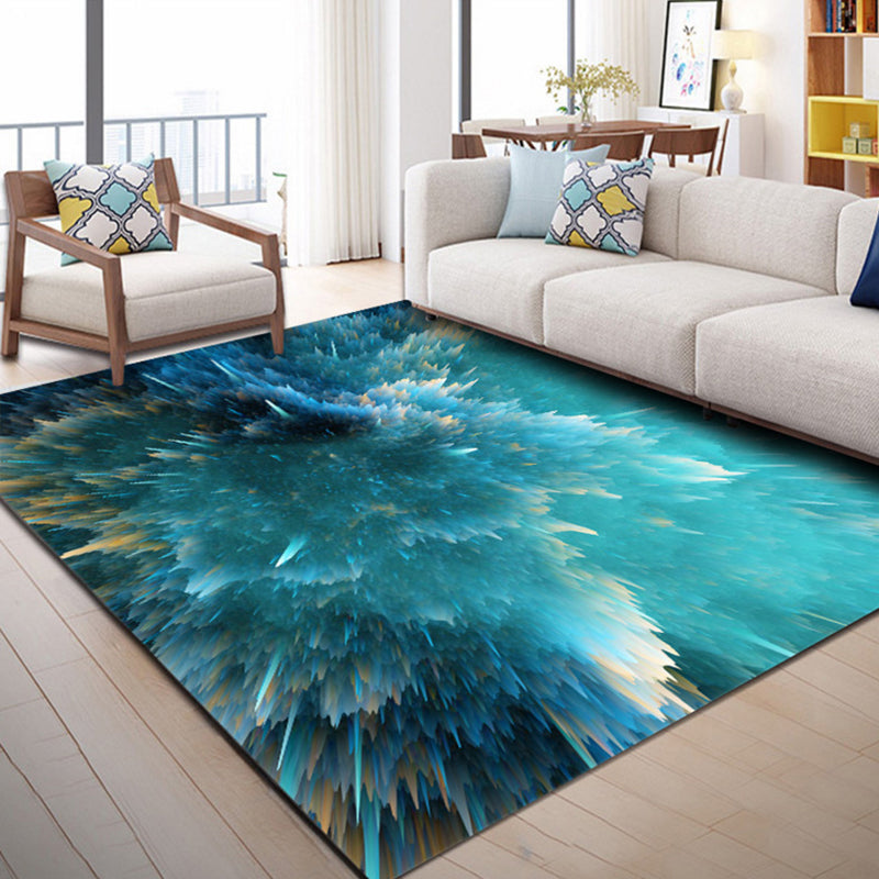 Industrieller Stil Wohnzimmer Teppich Bunt Expressionismus Teppich Synthetisch Rutschfest Tierfreundlich Maschinenwaschbarer Teppich