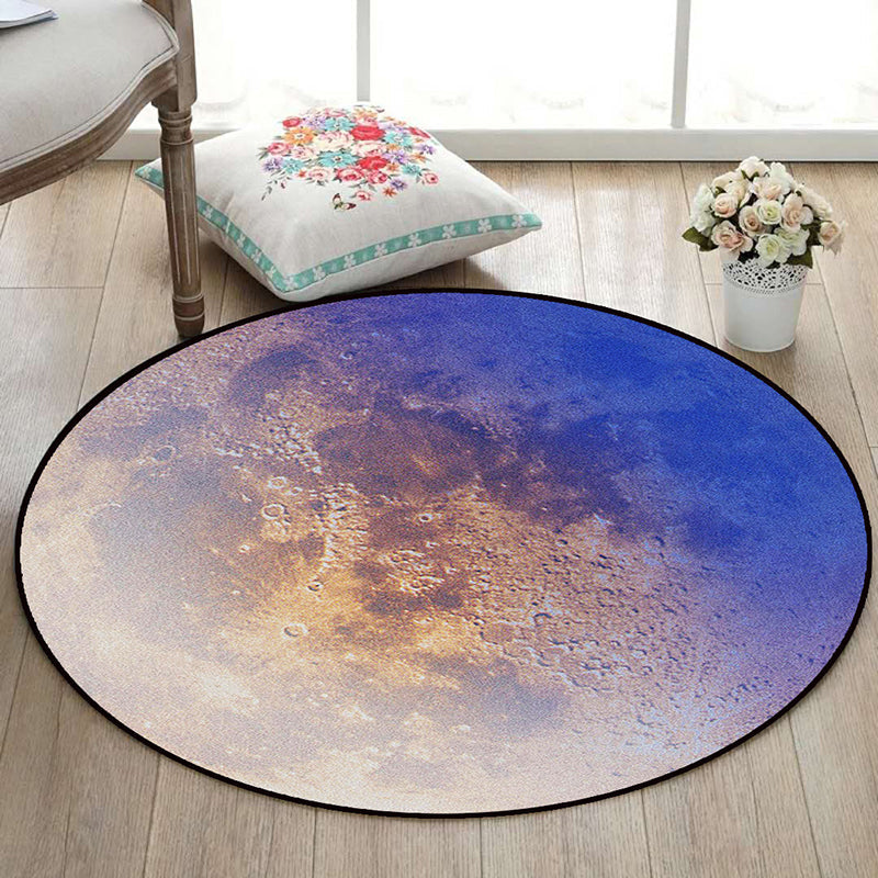 Realistischer Multicolor-Kosmos-Druckteppich Polyester Moderner Teppich Haustierfreundlich Rutschfest Maschinenwaschbar Teppich für das Kinderzimmer