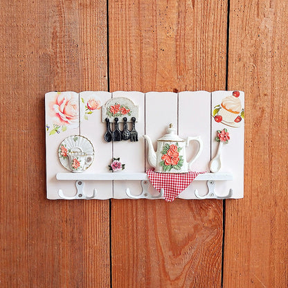 Dekorativer floral Wandhakenregal