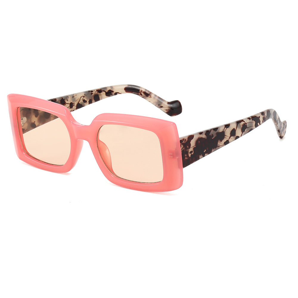 Damen modische quadratische Sonnenbrille mit transparentem Design Brehn
