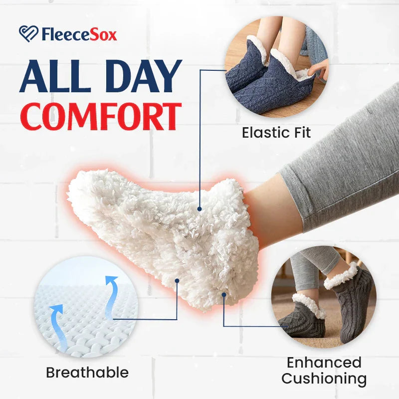 Brehn | Fleecegefütterte rutschfeste Thermosocken