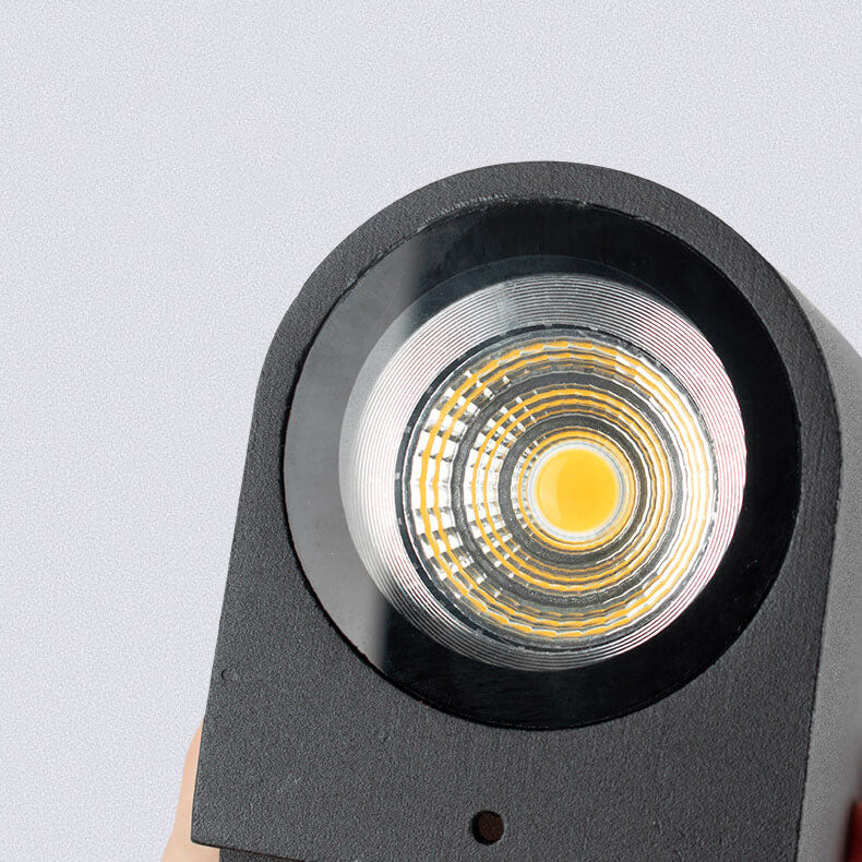Moderne einfache Außen wasserdichte Aluminium-Glas-Zylinder 2-Lampen-Wandleuchte | Brehn