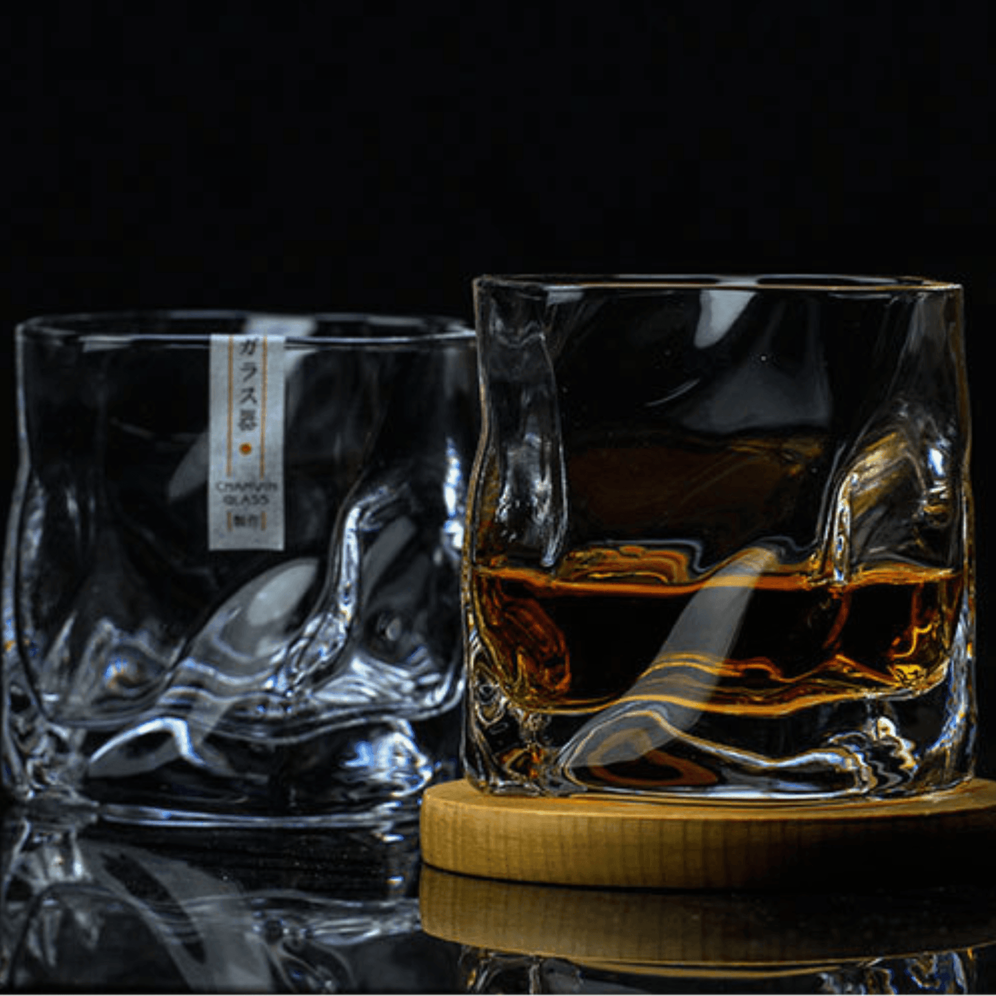 Japanisches Edo Kiriko Crumple Body Whisky Glas | Brehn