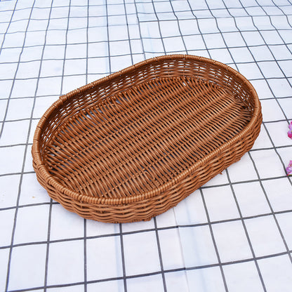 Handgefertigter ovaler Wicker Servierkorb Brehn