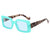 Damen modische quadratische Sonnenbrille mit transparentem Design Brehn