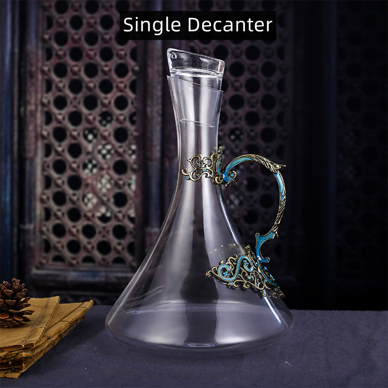 Türkise Wein Gläser mit Karaffe Koffer Set | Brehn