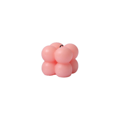 Geometrische Bubble-Cube Skulpturale Tisch-Wachskerze