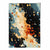 Abstrakter Flüssigkunstdruck Blau, Orange und Rot Nr. 1