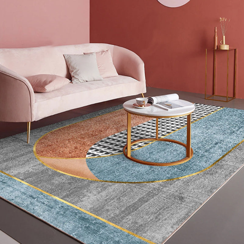 Brehn | Noviteit Slaapkamer Tapijt Multi-kleurige Geometrische Print Binnen Tapijt Synthetisch Antislip Achterkant Wasbaar Tapijt