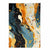 Abstraktes Gemälde, Fluid-Art-Druck, Blau, Orange und Beige Nr. 1