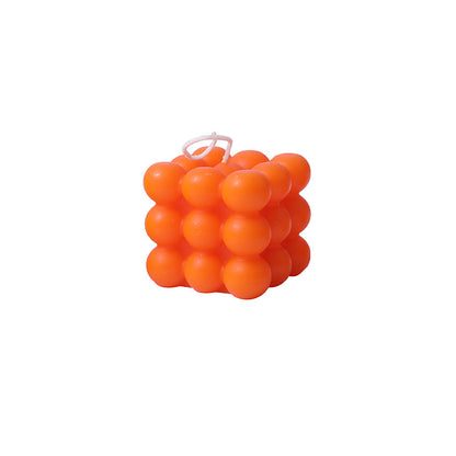 Geometrische Bubble-Cube Skulpturale Tisch-Wachskerze