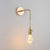 Schattierte Glastisch Wandlampe Vintage Einzel-Glühbirne Nachttisch Wandmontierte Lampe in Gold | Brehn