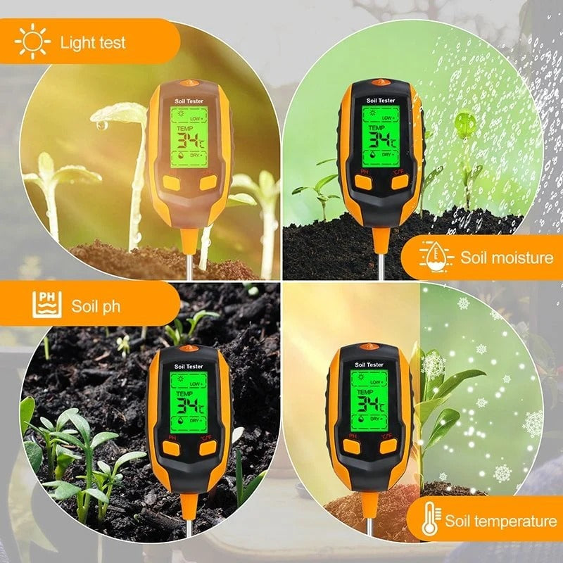 SmartGrow™ 4-in-1 Bodenmessgerät für Pflanzen | Brehn