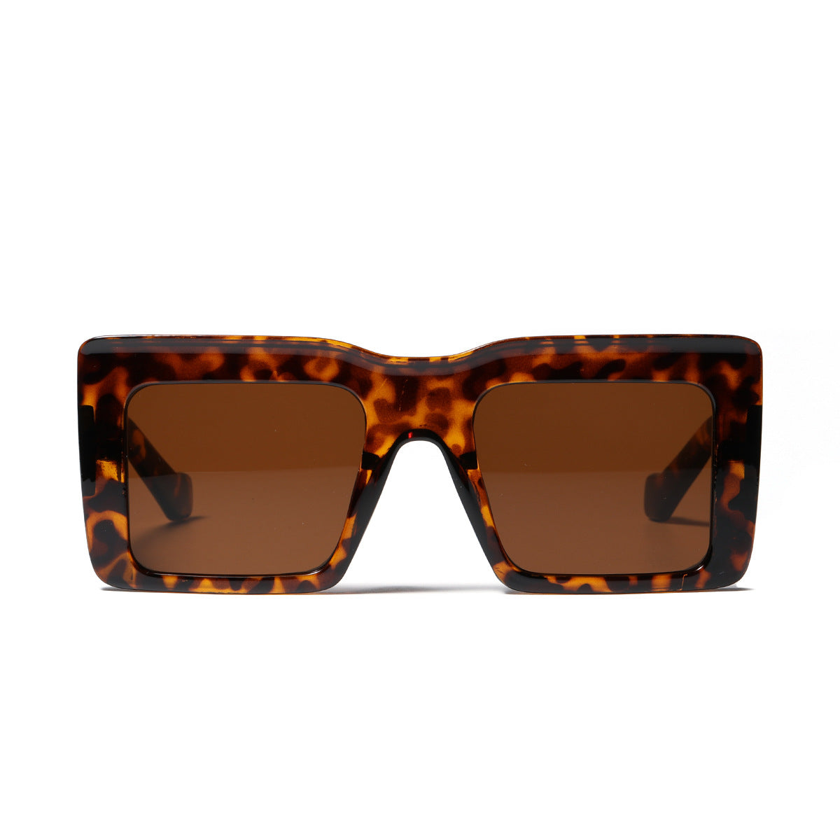 Damen quadratische Sonnenbrille mit transparentem Rahmen und UV-Schutz Brehn