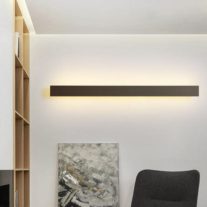 Aluminium lineare LED-Wandbeleuchtung zeitgenössische schwarze Wandleuchte für das Wohnzimmer | Brehn