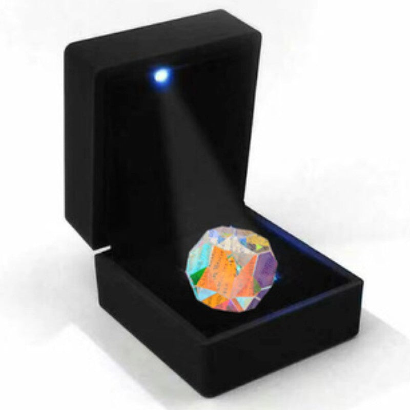 Brehn | Kristallprisma mit LED-Geschenkbox, zum Unterrichten, Spielen, Fotografieren