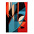 Abstrakter Kunstdruck mit farbenfrohen Formen, Blau, Rot, Beige Nr. 1
