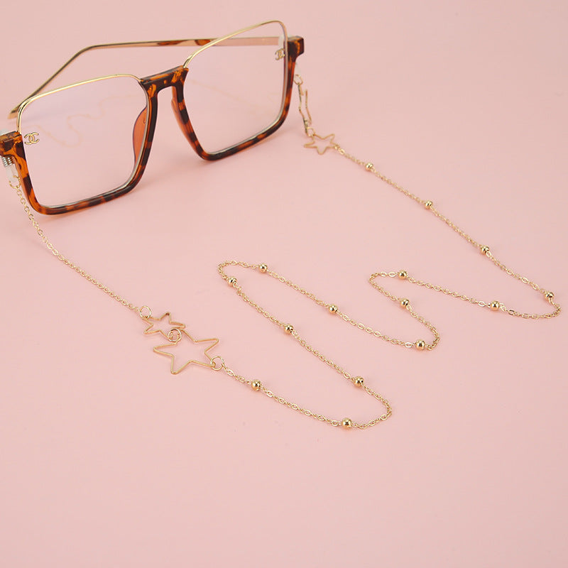 Stern-Ausrichtee Perlen Brille Kette Brehn