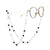 Elegante Perlen- und schwarze Schmuckbead-Brillen-Halskette Brehn