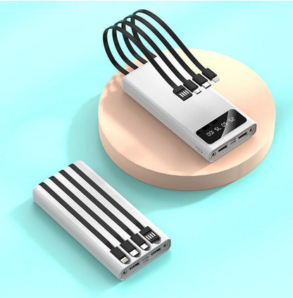 Powerbank mit Integriertem Mehrfachladekabel und Lcd-Anzeige Brehn