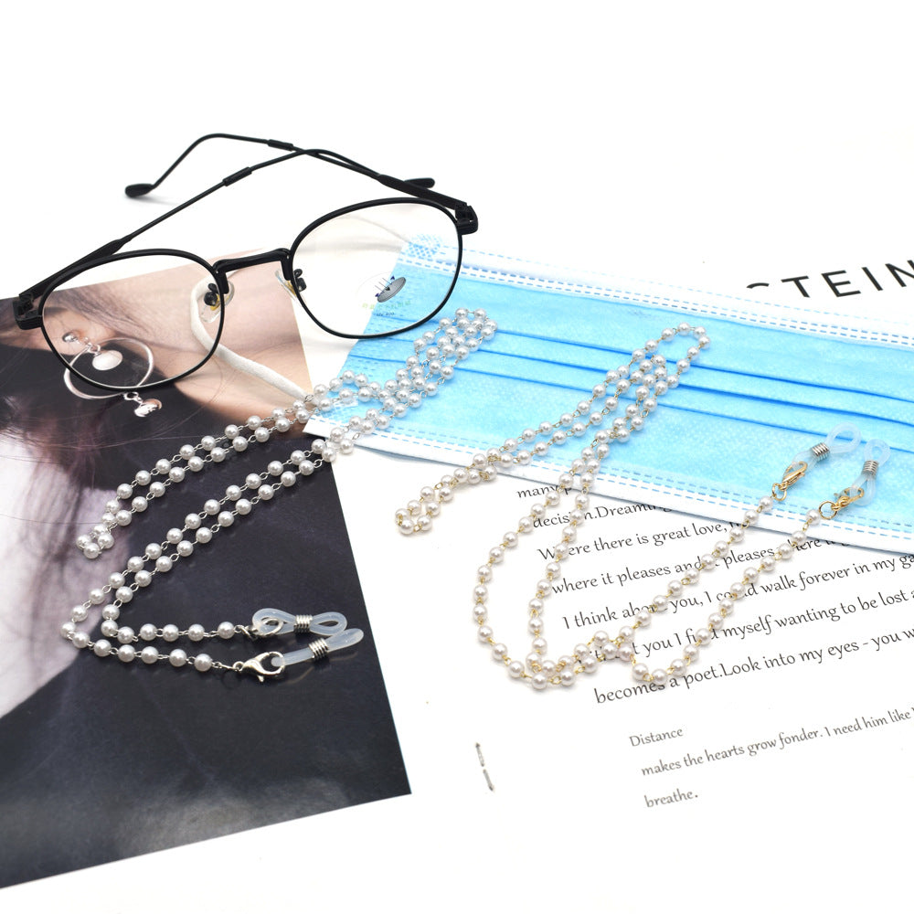 Elegante Doppelstrang Perlen Brille Kette Brehn