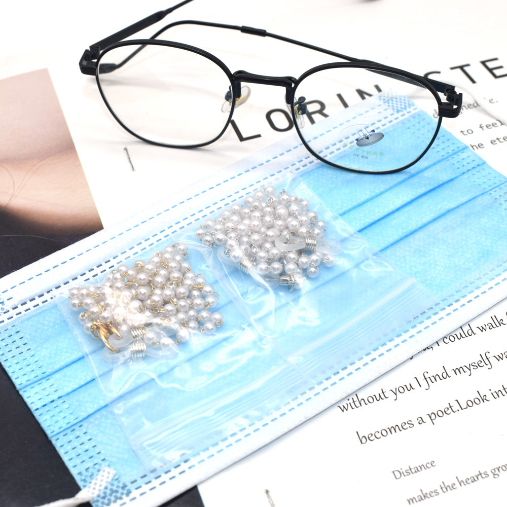 Elegante Doppelstrang Perlen Brille Kette Brehn