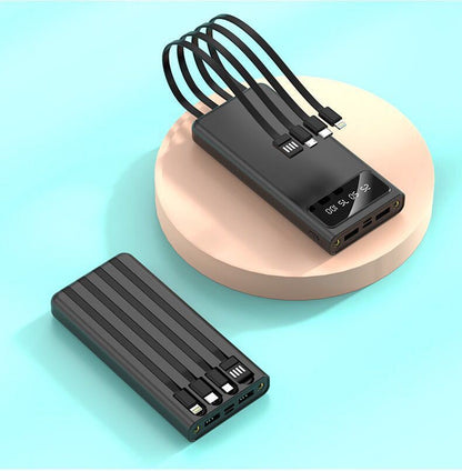 Powerbank mit Integriertem Mehrfachladekabel und Lcd-Anzeige Brehn