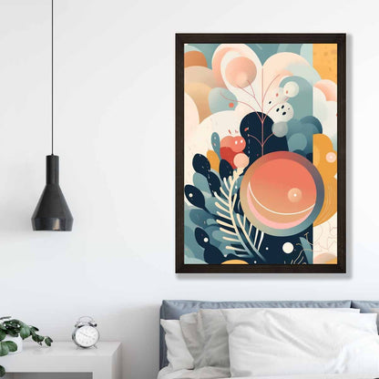 Abstrakter, farbenfroher Pastellblumen-Kunstdruck Nr. 2