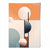 Abstrakte Formen Kunstdruck Marineblau, Orange und Beige Nr. 1