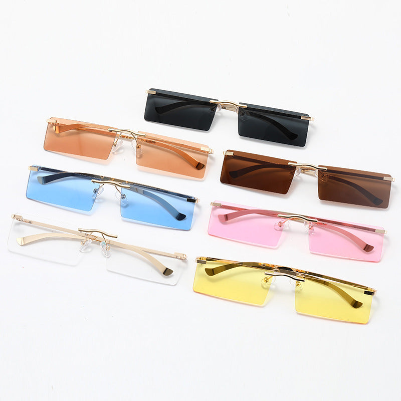 Damen modische Sonnenbrille mit schmalem, rechteckigem Rahmen Brehn