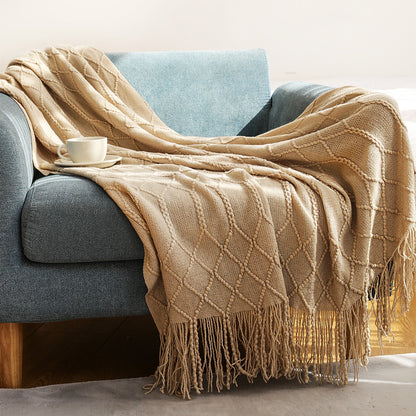 Damen stilvolle Wohndecke mit strukturiertem Design Brehn