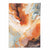 Abstraktes Gemälde, Flüssigkunstdruck, Orange, Grau und Gold Nr. 1