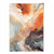 Abstraktes Gemälde, Fluid-Art-Druck, Orange, Grau und Gold Nr. 3