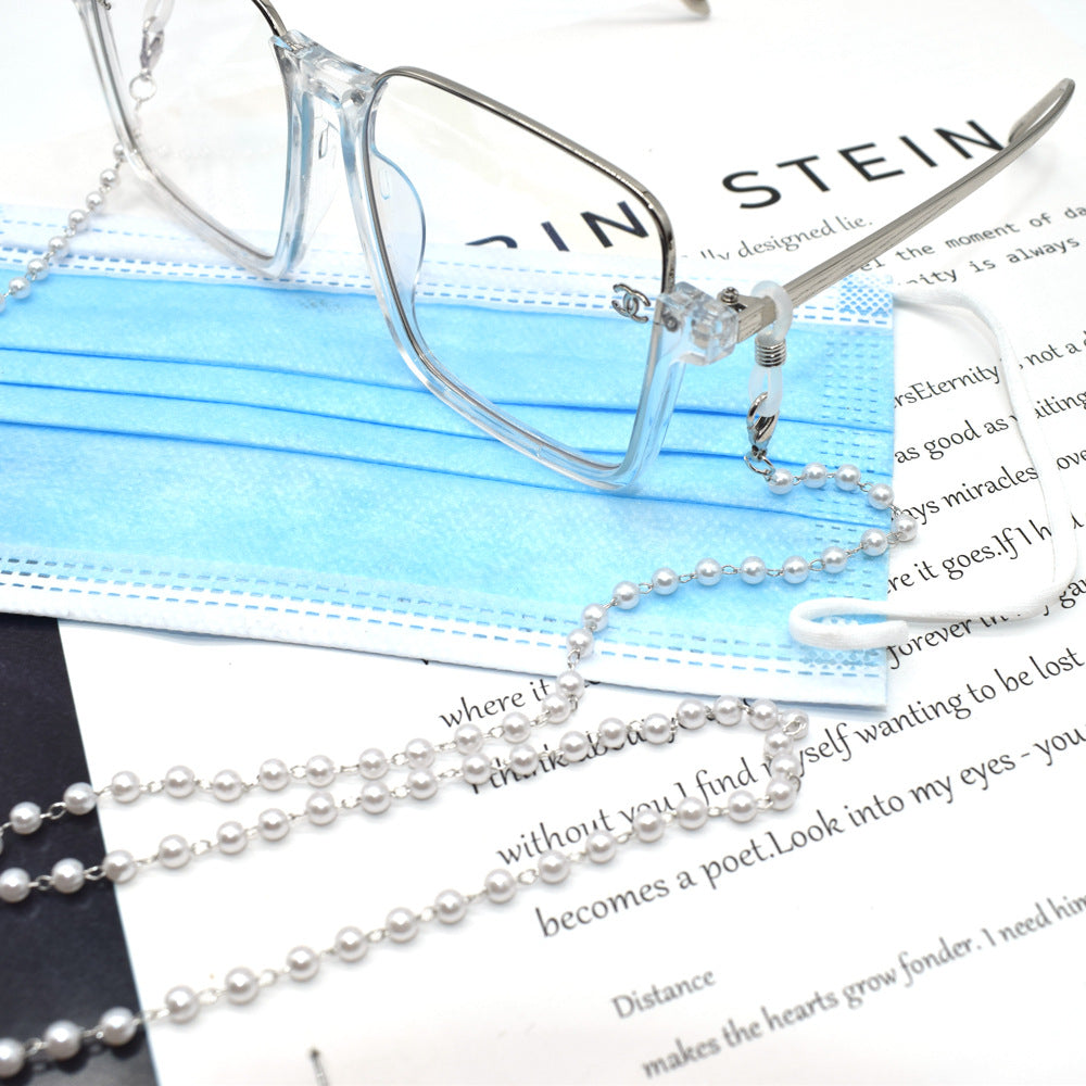 Elegante Doppelstrang Perlen Brille Kette Brehn