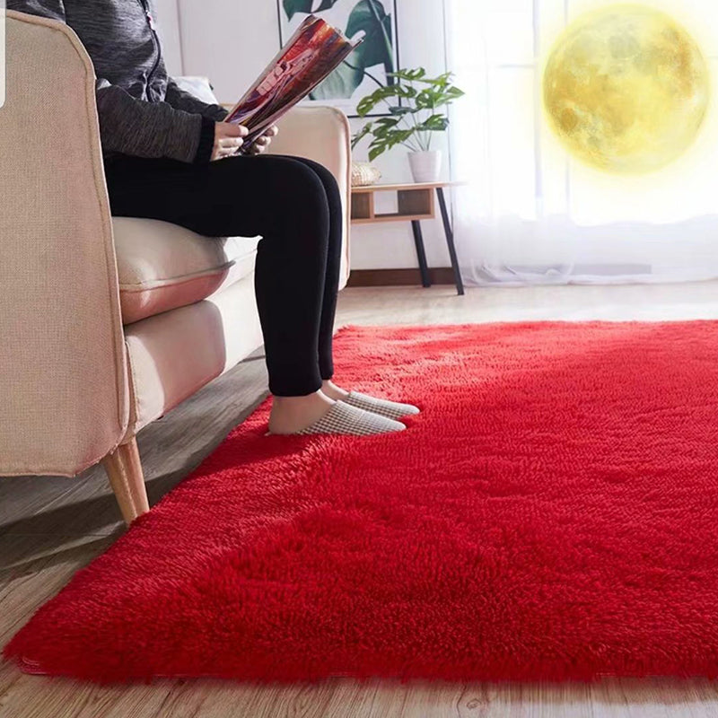 Flauschiger Uniflieder Teppich Mehrfarbiger Freizeitteppich Synthetisch Waschbar Haustierfreundlich rutschfester Teppich für das Wohnzimmer