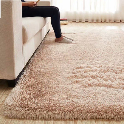 Flauschiger Uniflieder Teppich Mehrfarbiger Freizeitteppich Synthetisch Waschbar Haustierfreundlich rutschfester Teppich für das Wohnzimmer