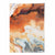 Abstraktes Gemälde, Flüssigkunstdruck, Orange, Grau und Gold Nr. 6