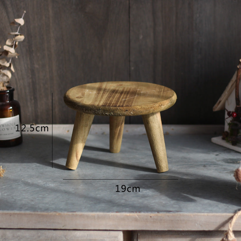 Stilvoller Holzfußhocker Brehn