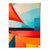 Abstraktes Gemälde, Kunstdruck mit farbenfrohen Formen, Blau, Rot und Orange Nr. 2