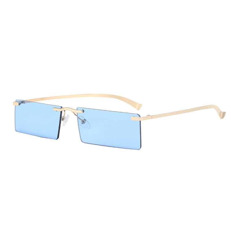 Damen modische Sonnenbrille mit schmalem, rechteckigem Rahmen Brehn