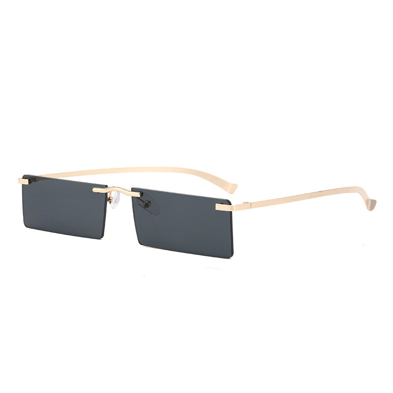 Damen modische Sonnenbrille mit schmalem, rechteckigem Rahmen Brehn