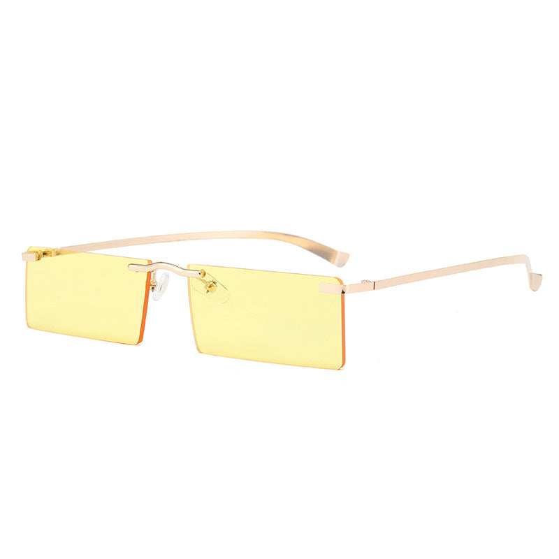 Damen modische Sonnenbrille mit schmalem, rechteckigem Rahmen Brehn