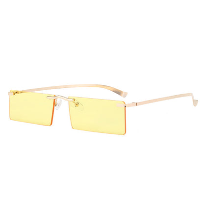 Damen modische Sonnenbrille mit schmalem, rechteckigem Rahmen Brehn