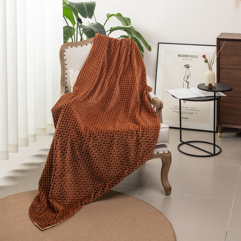 Damen kuschelige Wendedecke mit strukturiertem Design Brehn