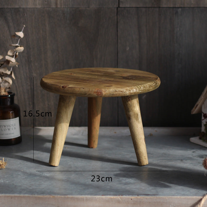 Stilvoller Holzfußhocker Brehn