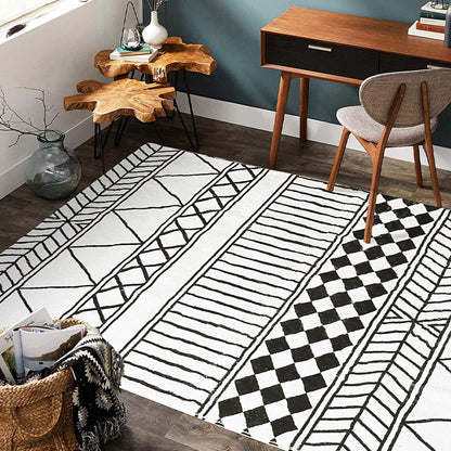 Moderner geometrischer Musterbereichsteppich Brehn