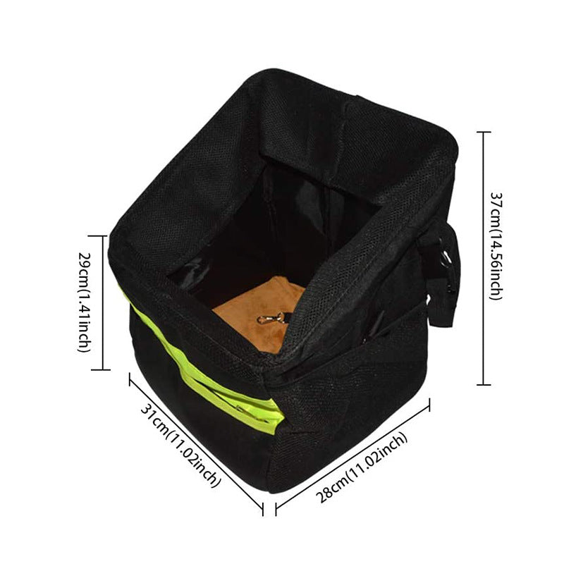 front-mount urban bike tierträgertasche mit hochsichtbarem Streifen gepolsterten Schaumwänden Schnellverschluss-Halterung und interner Sicherheitsleine Brehn